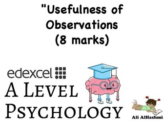 Usefulness of Observations - 8  Mark Example Answer