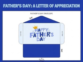 Father's Day Activity-  Letter of Appreciation: Father’s Day Keepsake