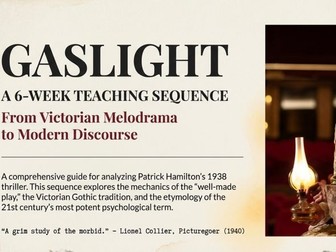 Gaslight by Patrick Hamilton – Play Study Pack | Senior English | Gothic Drama