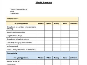 ADHD Screener