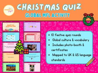 MFL Christmas Quiz 2025 | French Spanish German Italian | Cultural Christmas Activity