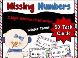 Winter 2 Digit Missing Numbers using Addition and Subtraction