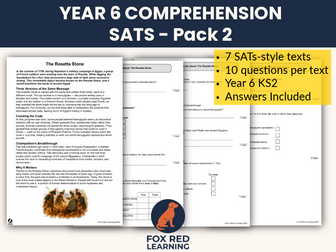 KS2 SATs Reading Comprehension – Year 6 | 7 SATs-Style Texts with Questions (Pack 2)