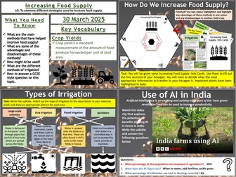 Food Management: Increasing Food Supply
