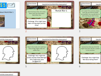 Christmas War poetry and descriptive writing (4 lessons) KS3
