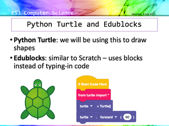 KS3 Edublocks Python Turtle Unit