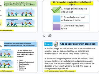 Resultant forces GCSE AQA Combined Science