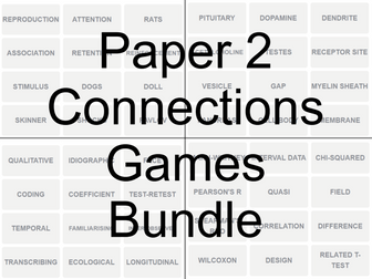 AQA Psychology PAPER 2 Connections Games BUNDLE (NEW SPEC)