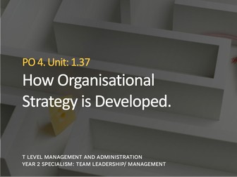 T Level Business- Management and Administration: Deliver core operational tasks and plans (PO4)