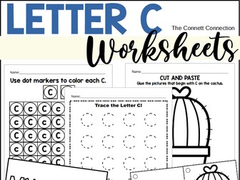 Letter C Worksheets for Letter Recognition and Beginning Sounds