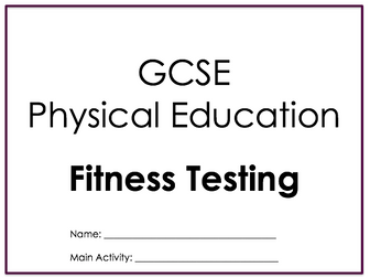 GCSE PE Components Of Fitness Testing Booklet OCR 2016