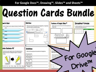 Google Drive 48 Question Cards Bundle: Critical Thinking Skills - Save £4