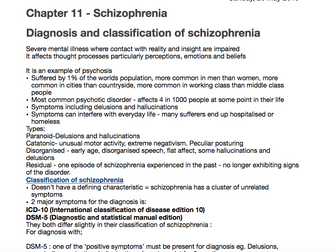 Psychology A level AQA-Schizophrenia