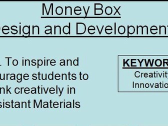 COVER/ INTERVIEW LESSON -Money box design