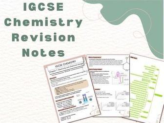 Cambridge IGCSE Chemistry 0620 - Revision notes for all 19 Chapters