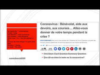 Le Coronavirus et le bénévolat en France