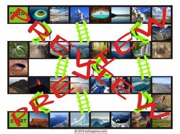 Geology and Planet Earth Chutes and Ladders Board Game