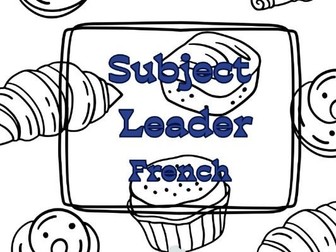 Primary Subject Leader Folder French