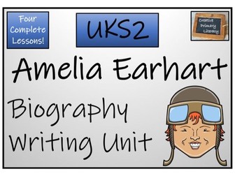 UKS2 Amelia Earhart Biography Writing Activity