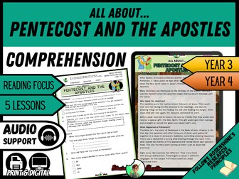 Pentecost and the Apostles | Reading Comprehension | Year 3 and 4