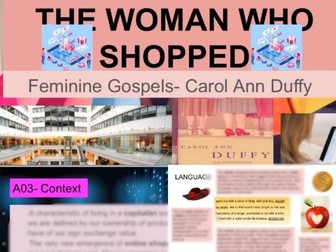 Feminine Gospels 'The Woman Who Shopped' powerpoint