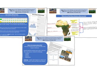 Africa - Climate and Biomes lesson - Progress in Geography