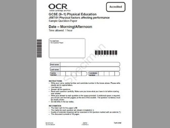 OCR GCSE PE 1-9 Factors affecting performance exam (1.1,1.2,1.3,1.4,1.5,2.1,2.2)