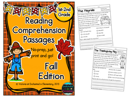 Reading Comprehension Passages- Fall Edition