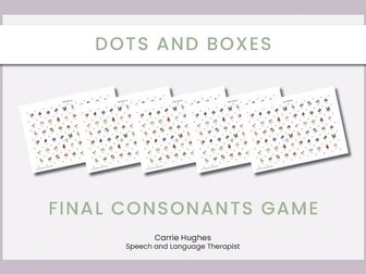 DOTS AND BOXES - FINAL CONSONANTS