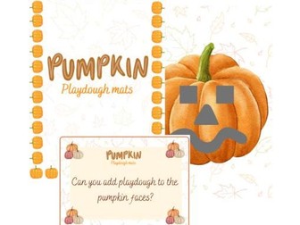 Pumpkin playdough mats - EYFS and KS1