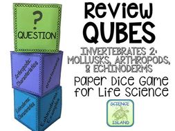 Mollusks, Arthropods, & Echinoderms Review Qubes for Life Science