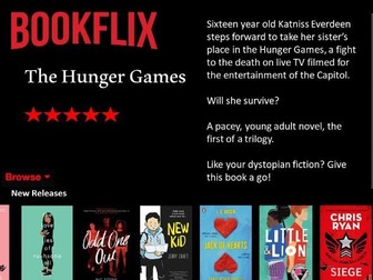 Bookflix display with option for a 'spotlight' review