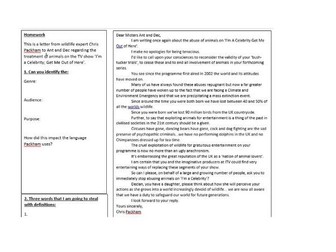 Animal Rights letter worksheet