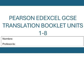 Pearson Edexcel New GCSE Spanish Translation Booklet