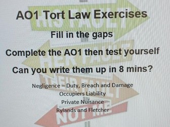 AO1 - Tort exercises