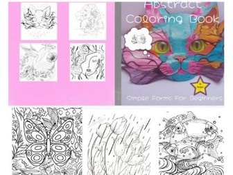 Art coloring book for beginners level students