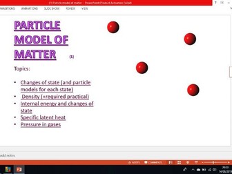 Particle model of matter revision ppt