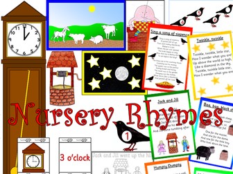 Nursery Rhyme song sack pack- Games, posters, activities, display