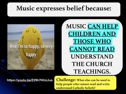How Music expresses Catholic Belief.