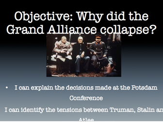 Why did the Grand Alliance Collapse? A Level Whole lesson with resources