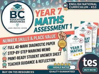 Year 7 Maths Number Skills Assessment Pack