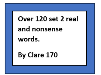 Set 2 real & nonsense words PowerPoint