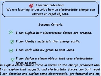 Forces Lesson 6 - Electrostatic and Friction