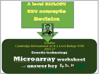 Genetic tech: Microarray- WS with answer key