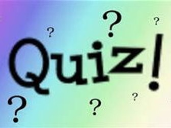 Weekly Quiz for Tutor Time - 4th November 2016 - KS4 or KS5