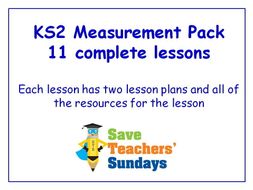 KS2 Measurement Lessons Bundle / Pack (11 Lessons) | Teaching Resources