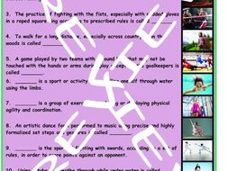 Sports and Exercise 3 Photo Worksheet Set
