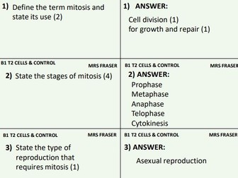 CB2 GCSE Edexcel Combined Biology CELLS & CONTROL Flashcards quiz