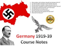 Weimar & Nazi Germany Entire Course Notes - 52 pages