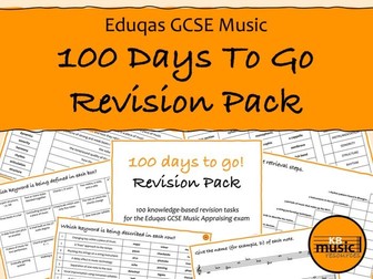 Eduqas GCSE Music 100 Revision Tasks